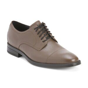 COLE HAAN Men's Leather Cap Toe Oxfords Brown/Black